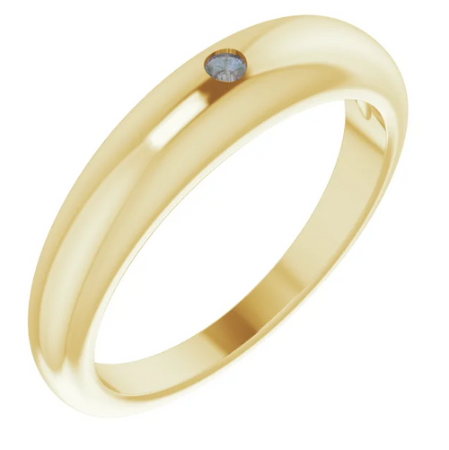 Petite Dome Birthstone Rings