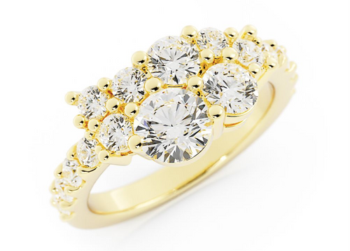 Cyndi | Custom Cluster Engagement Ring