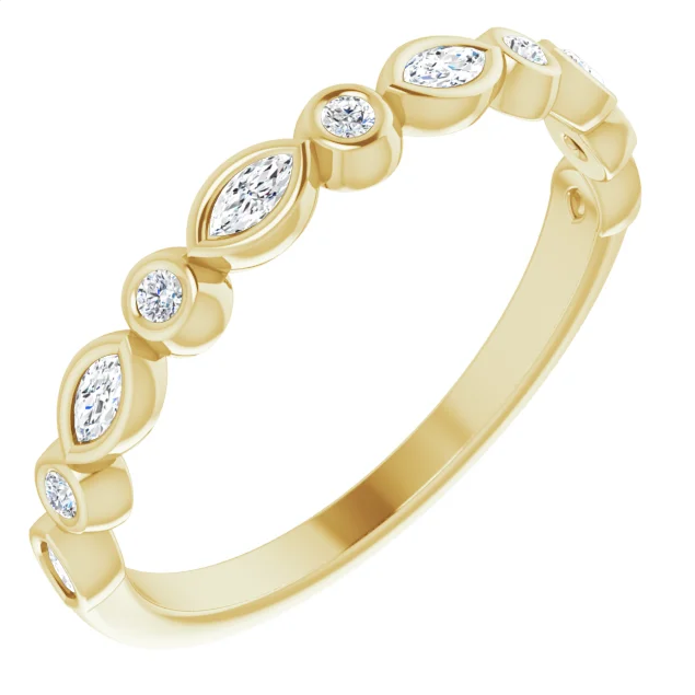 Jenna | Custom Milgrain Wedding Band