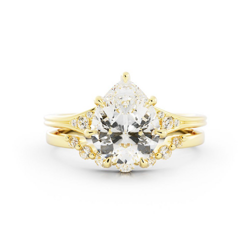 Jessica | Custom Dahlia and Lily Engagement Ring Set