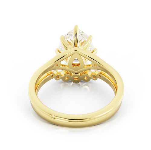Jessica | Custom Dahlia and Lily Engagement Ring Set
