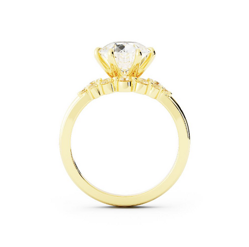 Jessica | Custom Dahlia and Lily Engagement Ring Set