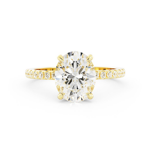 Mark | Custom Oval Pavé Engagement Ring