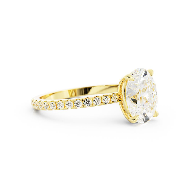 Mark | Custom Oval Pavé Engagement Ring
