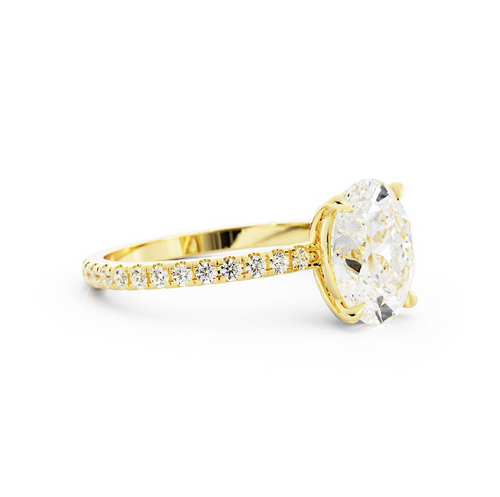 Mark | Custom Oval Pavé Engagement Ring
