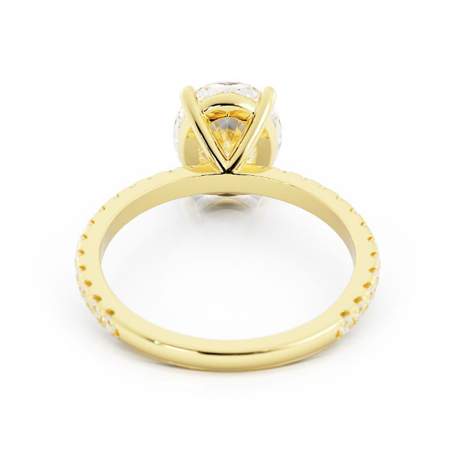 Mark | Custom Oval Pavé Engagement Ring
