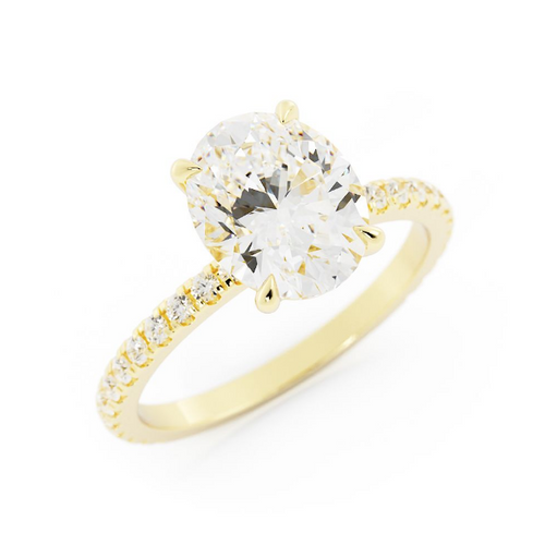 Mark | Custom Oval Pavé Engagement Ring