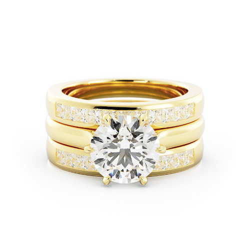 Ashley | Custom Wedding Band Set