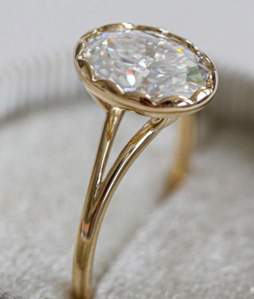 Custom Scalloped Bezel Fleur | Quote R871