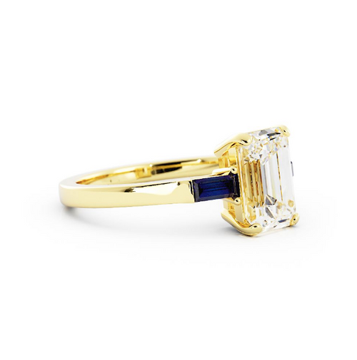 Austin | Custom Emerald & Pearl Engagement Ring