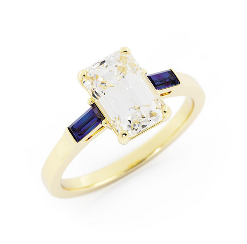Austin | Custom Emerald & Pearl Engagement Ring