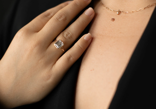 Custom Fleur Emerald | White Sapphire