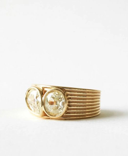 Beatrice | Custom Toi et Moi with Oval Ruby