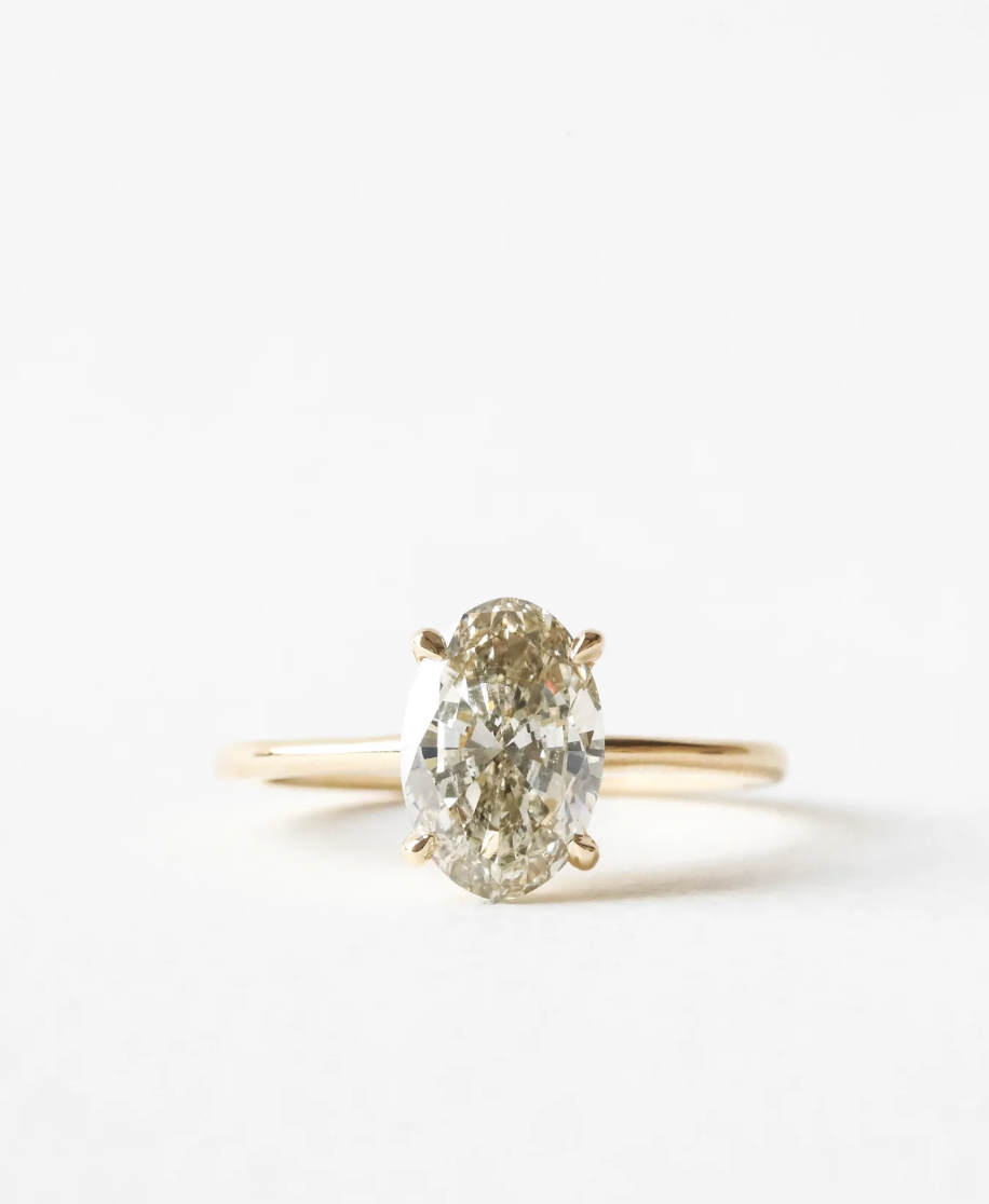 Jackie | Custom Champagne Oval Engagement Ring