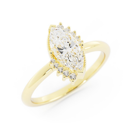 Payton | Custom Marquise Engagement Ring