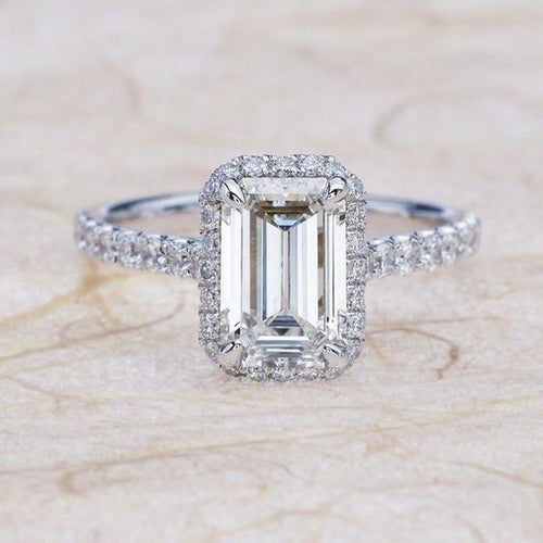 Emerald Halo and Pavé Band | Quote