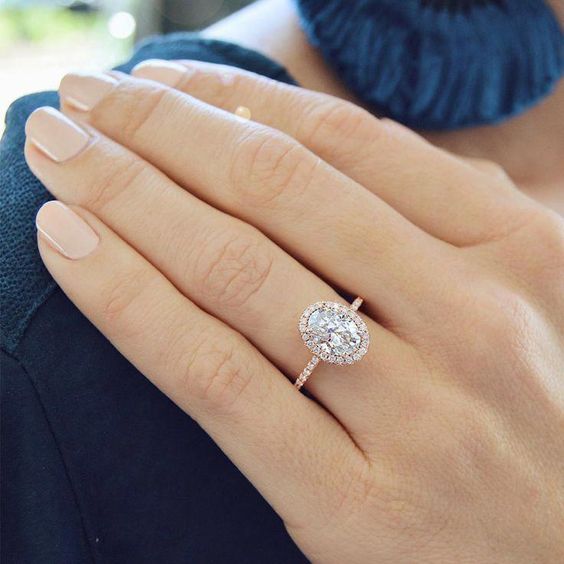 Dainty Oval Halo | Quote