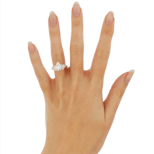 Pear Cluster Engagement Ring