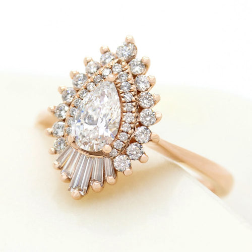 Kaylee | Custom Pear Opal Halo