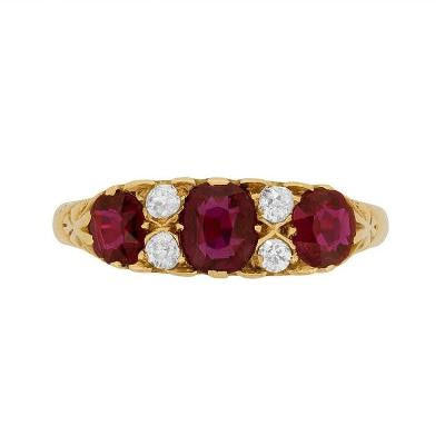 Vintage Ruby & Diamond Band | Quote